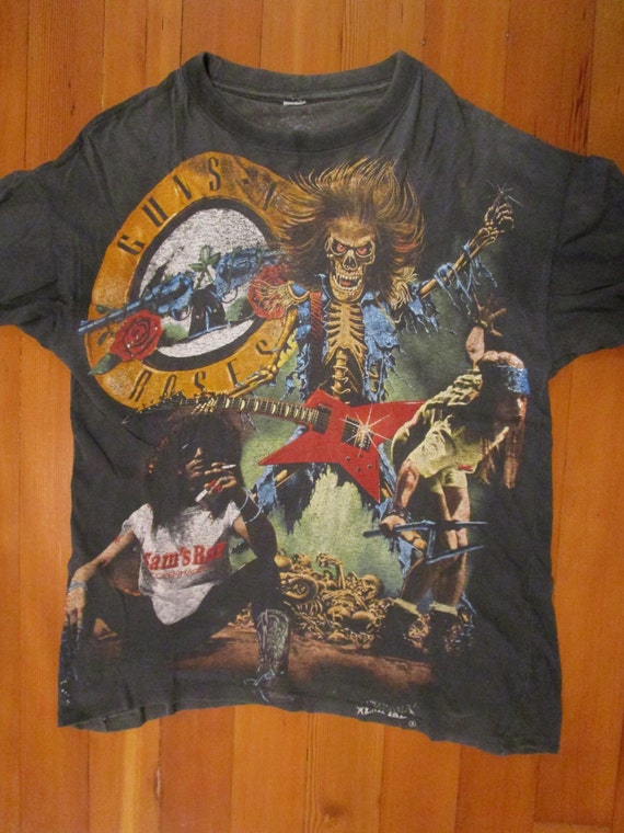Vintage Guns N Roses Shirt Rare Axl Rose Slash Soft Thin Shirt