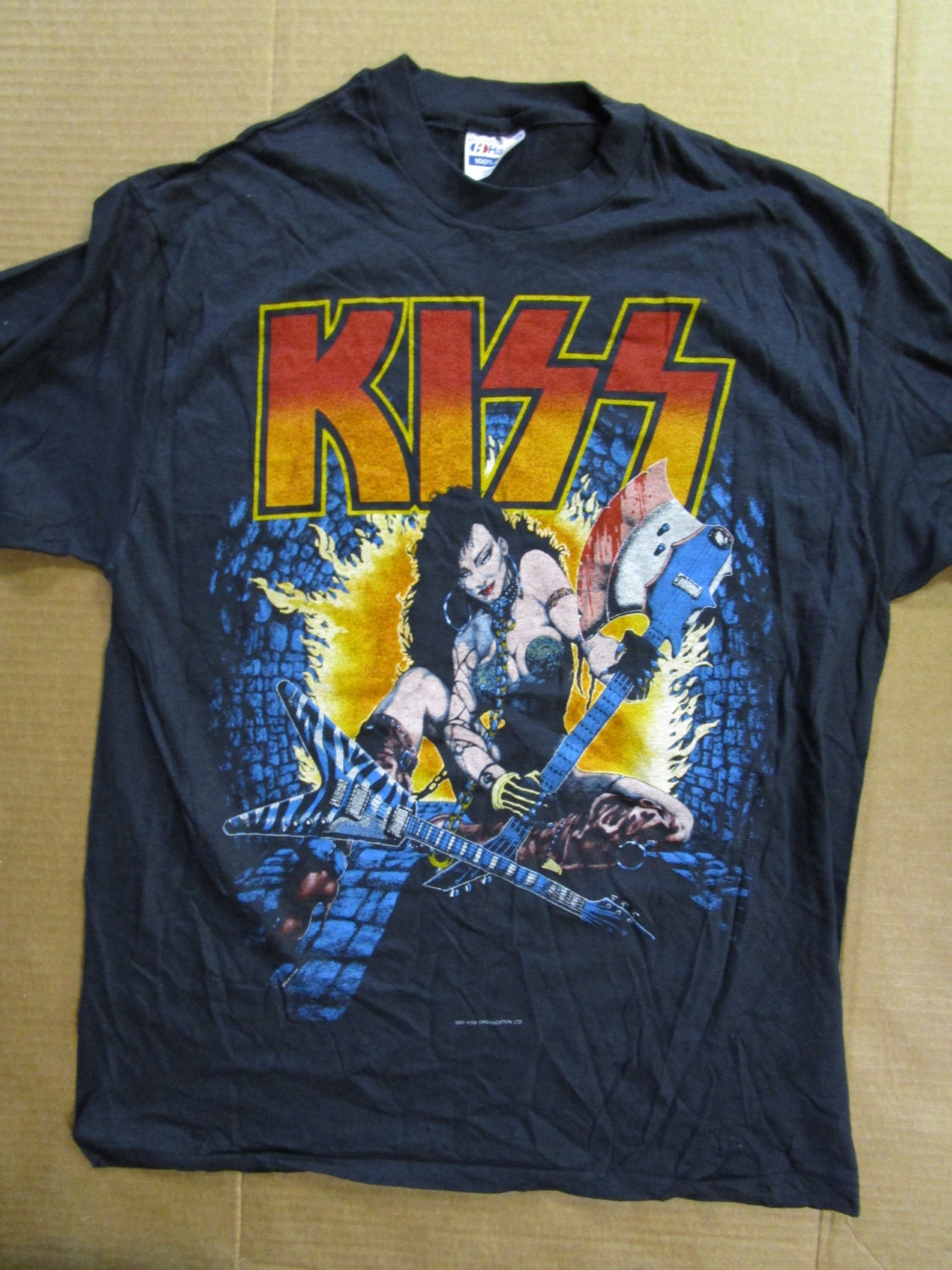 Vintage Kiss Animalize World Tour Shirt 1985 Rare Gene Simmons