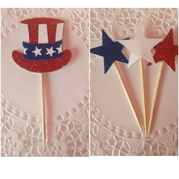 USA cupcake toppers