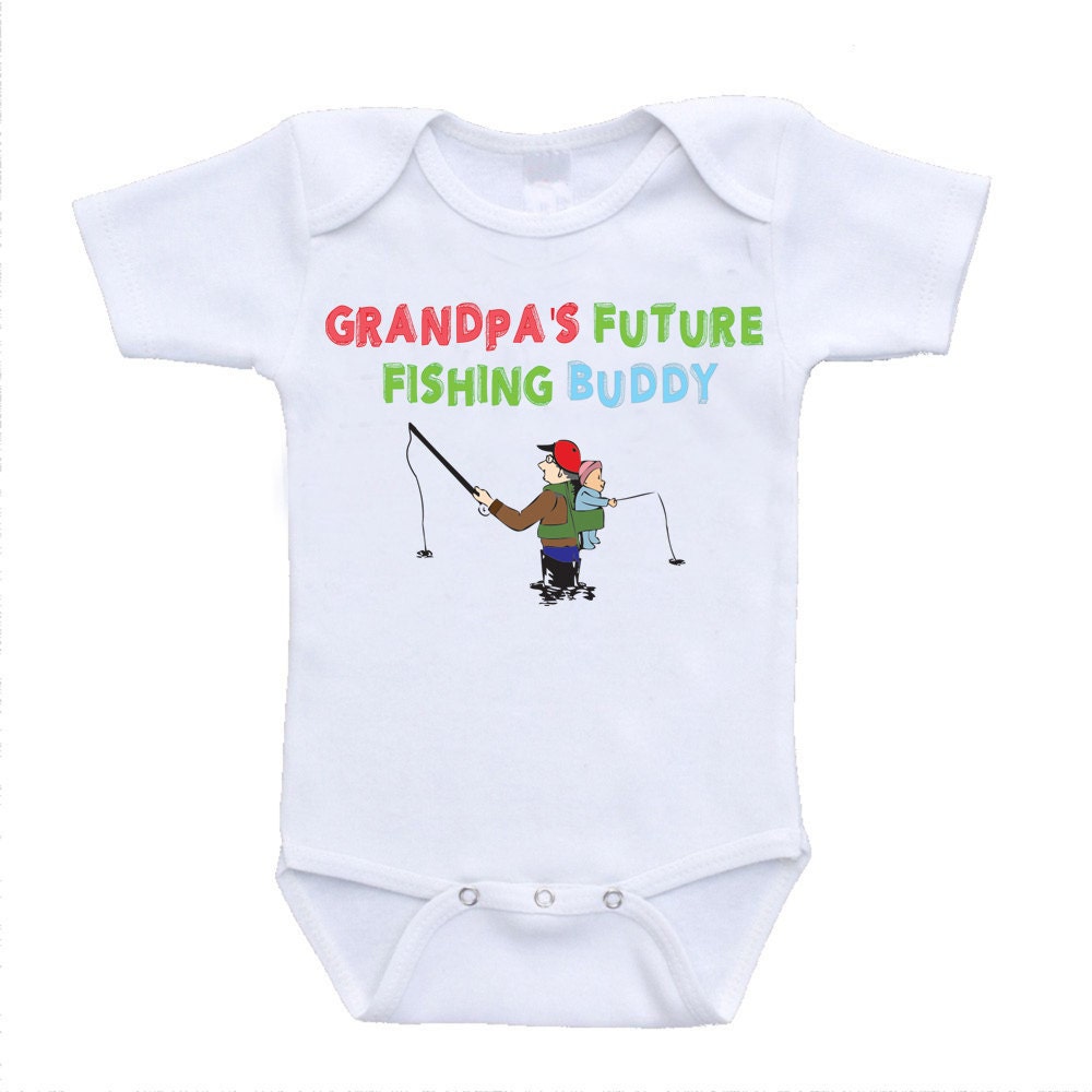 Download Grandpa's Future Fishing Buddy Baby Bodysuit Onesies