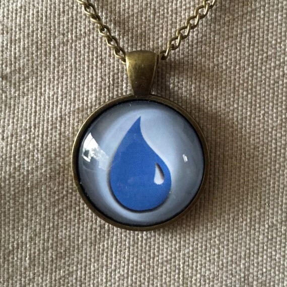 Magic the Gathering NecklaceBronzeGlass Pendant Island
