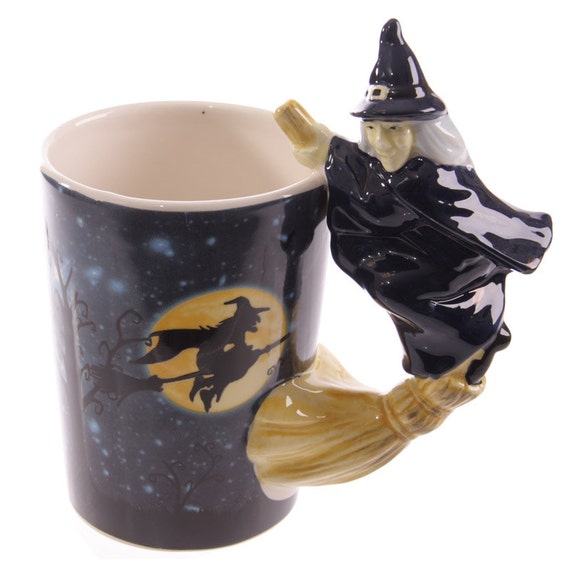 Coffee Mug Novelty Witch Mug with Witch on by getgiftideas on Etsy