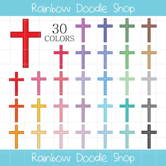 Cross Clipart Crosses Clip Art Colorful Crosses Rainbow