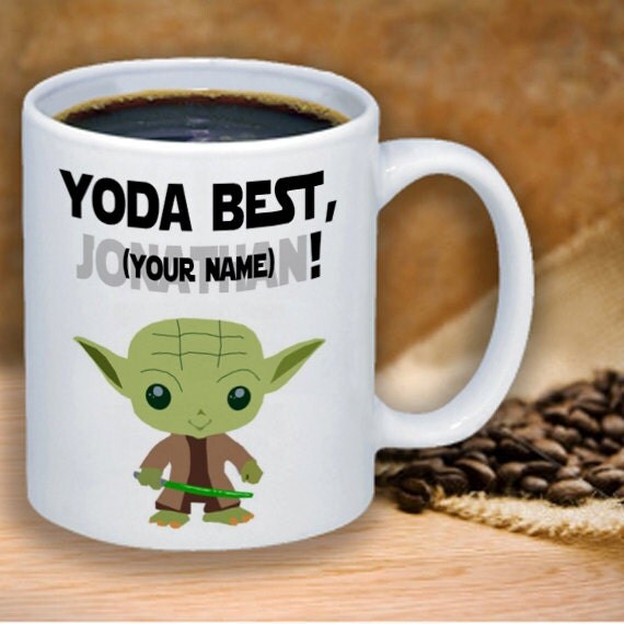 Yoda Mug Yoda Best Custom Name Mug Gift for husband by GiftTrolls