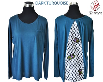 Tatreez Patch Kuffiyeh Flowy Back Top