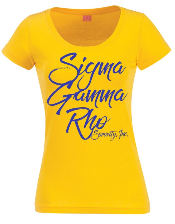 Sorority Tee Script Sigma Gamma Rho T Shirt By Adornthisorthat 