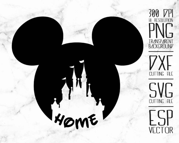Disney Mickey head castle Clipart /PNG by Just1Dollar on Etsy