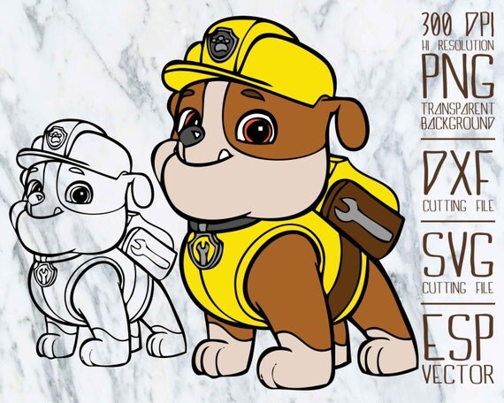 rubble paw patrol svg free rubble paw patrol svg free