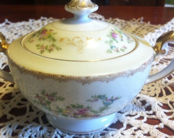 Vintage Meito China,Flora Pattern, Sugar Bowl, Hand Painted, Home and Living, Meito China, Flora Pattern, colectibles.Kitchen and Dining