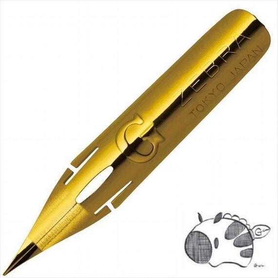 Zebra Comic Pen Nib Type Professional G Model Titanium Pack10