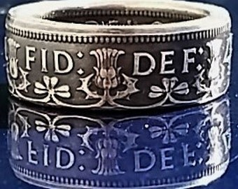 Great Britain Florin, Two Shillings Coin Ring