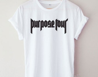 Purpose Tour Shirt Hiphop Tumblr Hipster T-shirt Unisex S,M,L,XL Size
