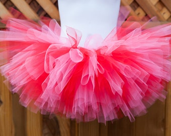 Red and Pink Tutu/Valentines Day Tutu/Peppa Pig Tutu- Other Colors Available