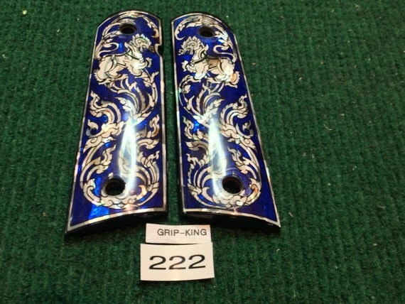 1911 Grips Full Size Genuine Mother Of Pearl Inlaid On By Gripking 2295