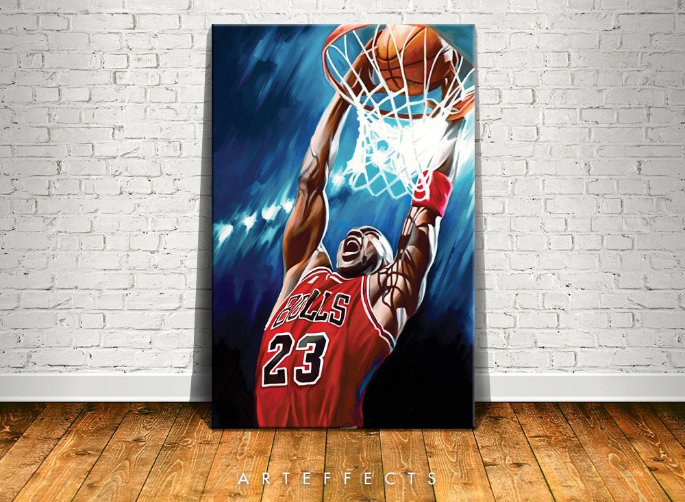 Michael Jordan Canvas High Quality Giclee Print Wall Decor Art