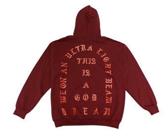 Red "Ultra Light Beam" Pullover Hoodie | Yeezy Sweatshirt | Yeezus | Rare Life of Pablo | Winter Garment
