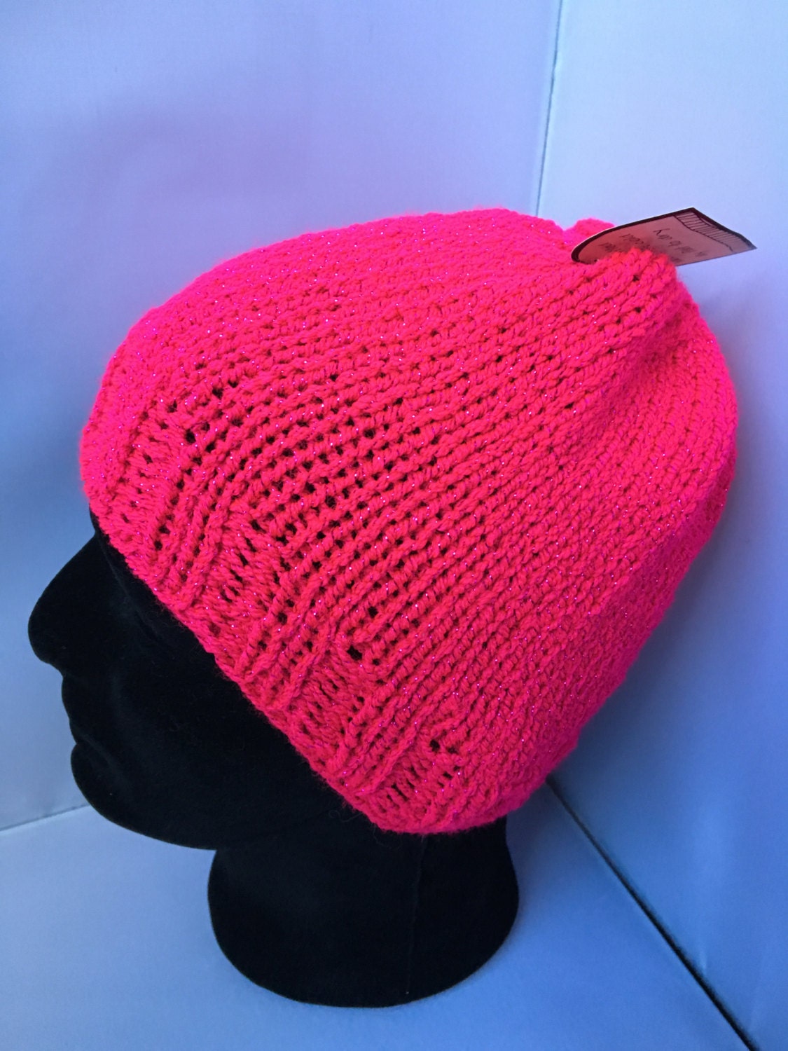 Hot Pink Shimmer Beanie