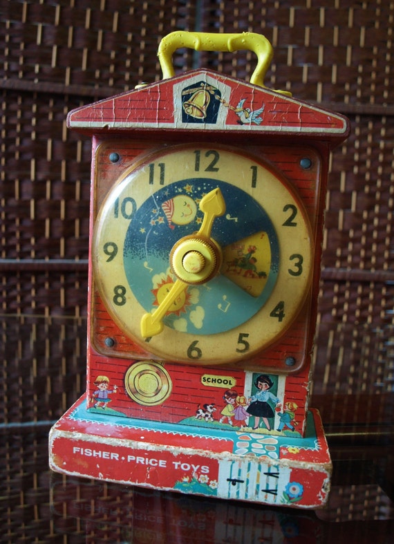 music box teaching clock fisher price