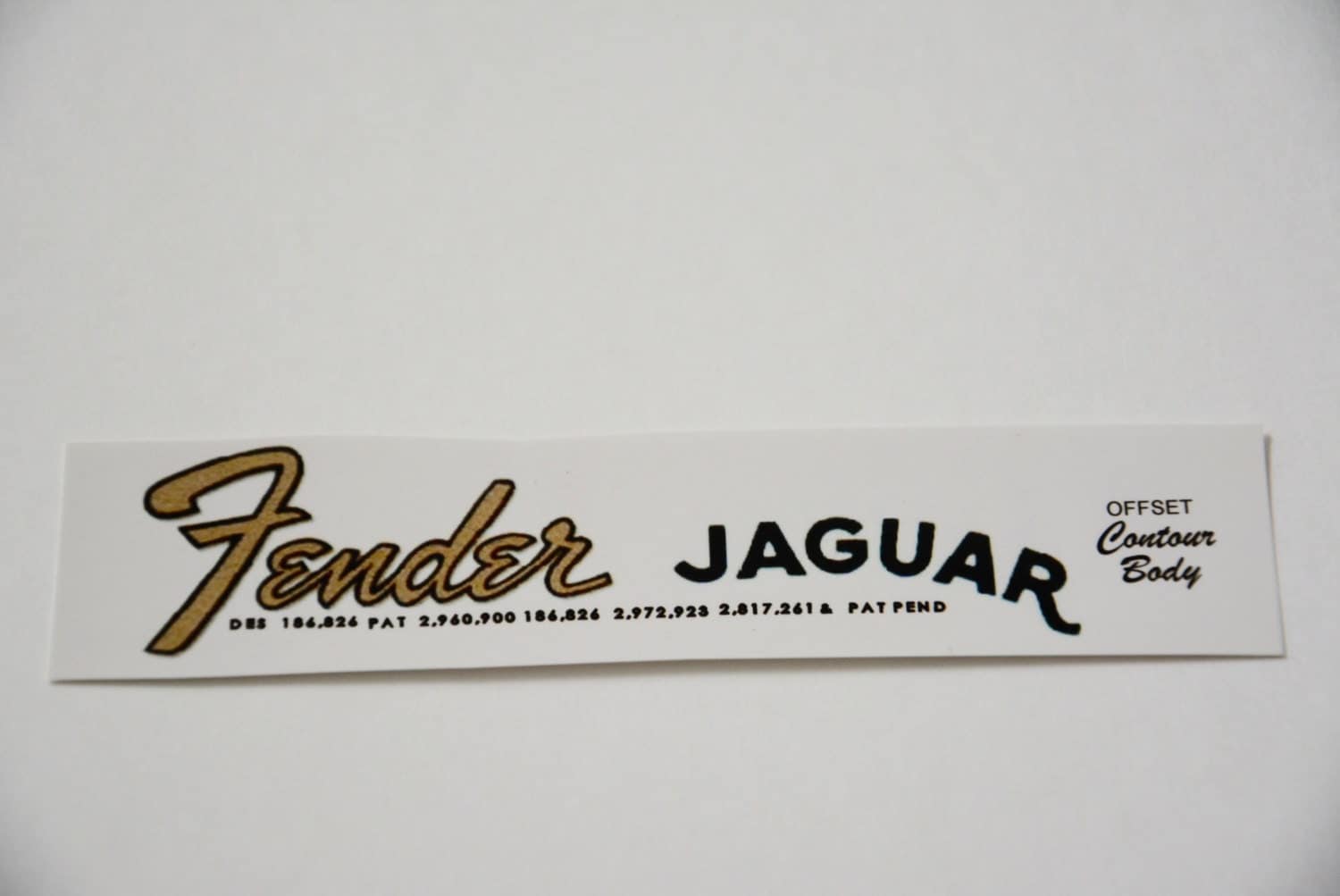 Fender Jaguar Guitar Headstock Logo waterslide by GuitaRestore