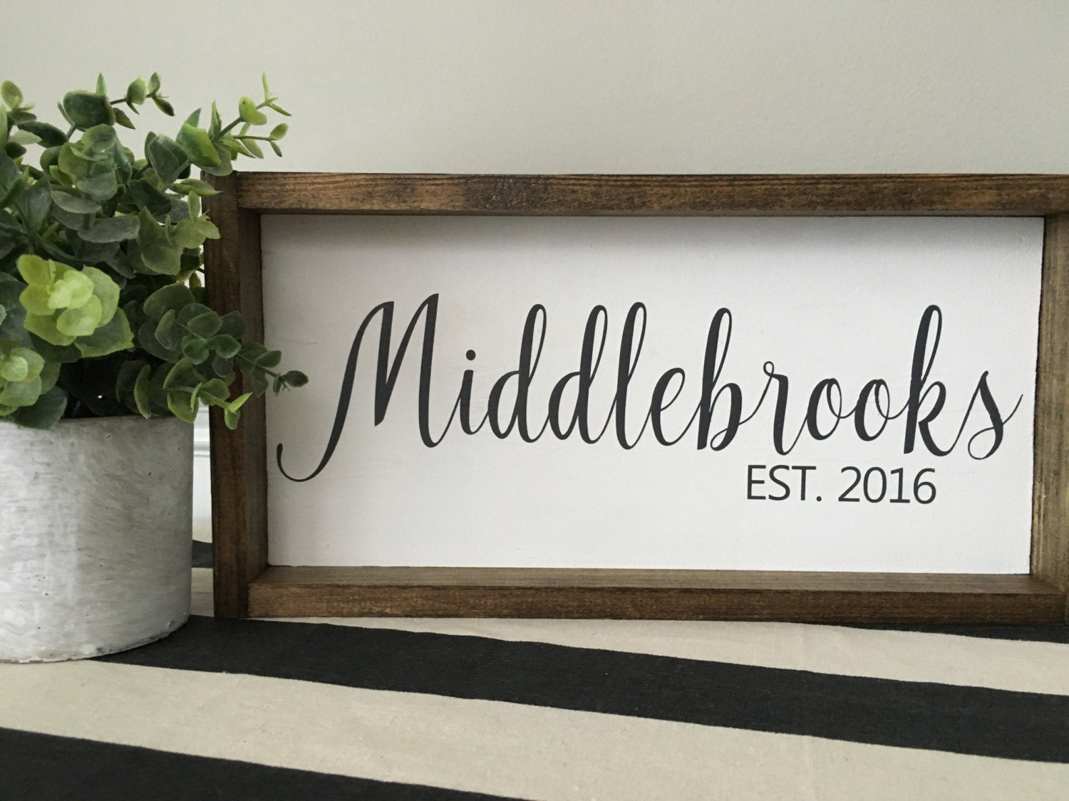 Personalized Name Sign, Custom Home Decor, Farmhouse Style Decor, Handwritten Font