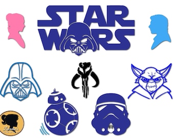 Star Wars svg , Star Wars silhouette, Star Wars design Svg, (zipped .eps .pdf .dxf .svg and .studio file) vector cutting files