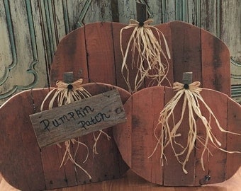 Fall Decor, wood pumpkins, Halloween Decor, Rustic Pallet Pumpkins, Fall decor, Thanksgiving, Halloween, Autumn decor, wooden signs, pallet