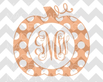 Polka Dot Pumpkin, Polka Dot Pumpkin SVG, Fall SVG, Halloween SVG, Instant Download, svg, dxf