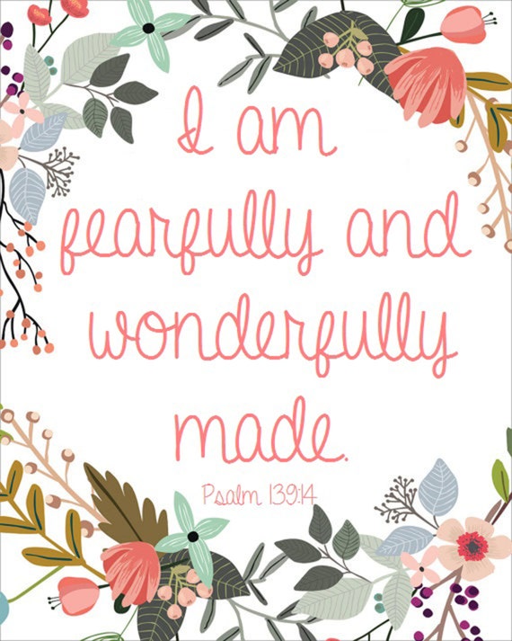 I Am Fearfully and Wonderfully Made Printable by UnceUponAPrint