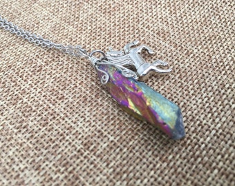 Natural Crystal Pendant LuLaRoe Inspired Necklace