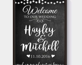 Wedding welcome sign | Etsy