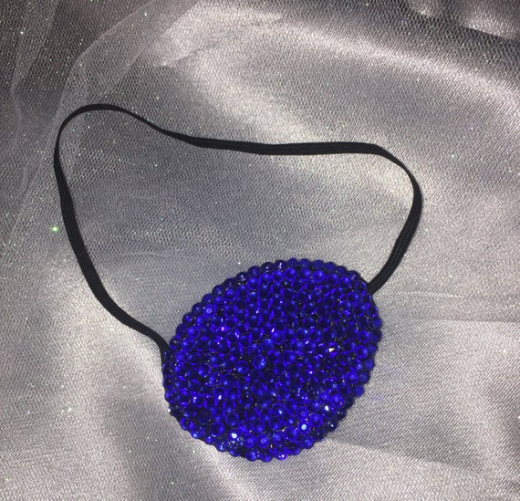 Sapphire Blue Iced Diamond Eye Patch by