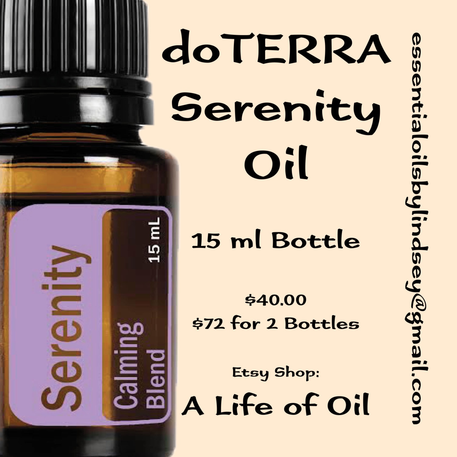 Doterra Serenity Essential Oil Ml Full Bottle By Alifeofoil Free