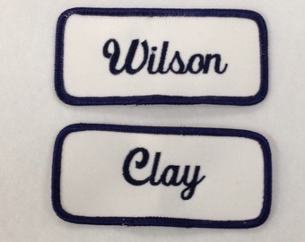 Name Patches Embroidery Included Great for All Heat Sealed Backing Nametags Emblems 3.5 x 1.5 Logos & more