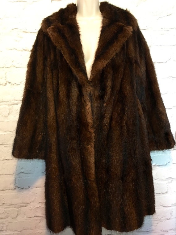 Fantastic Muskrat fur coat with suede pockets NEW LOWER