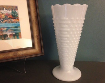 Vintage Anchor Hocking Hobnail Vase - Free Shipping