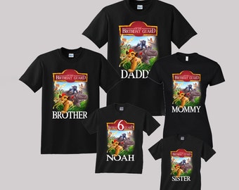 Lion Guard Birthday Shirt Custom personalized shirts for all family, Black b2
