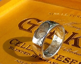 Unique mens coin ring related items | Etsy