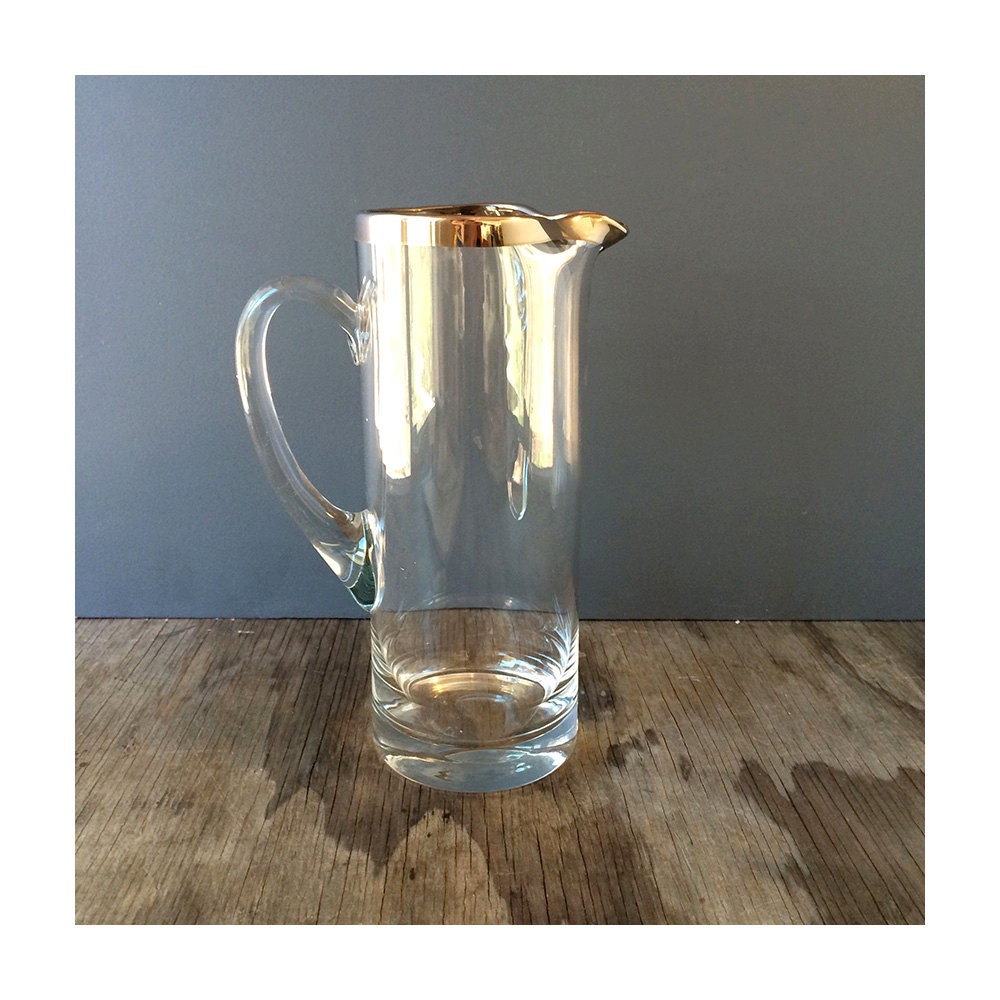 Martini Pitcher with Silvered Edge Large Pitcher