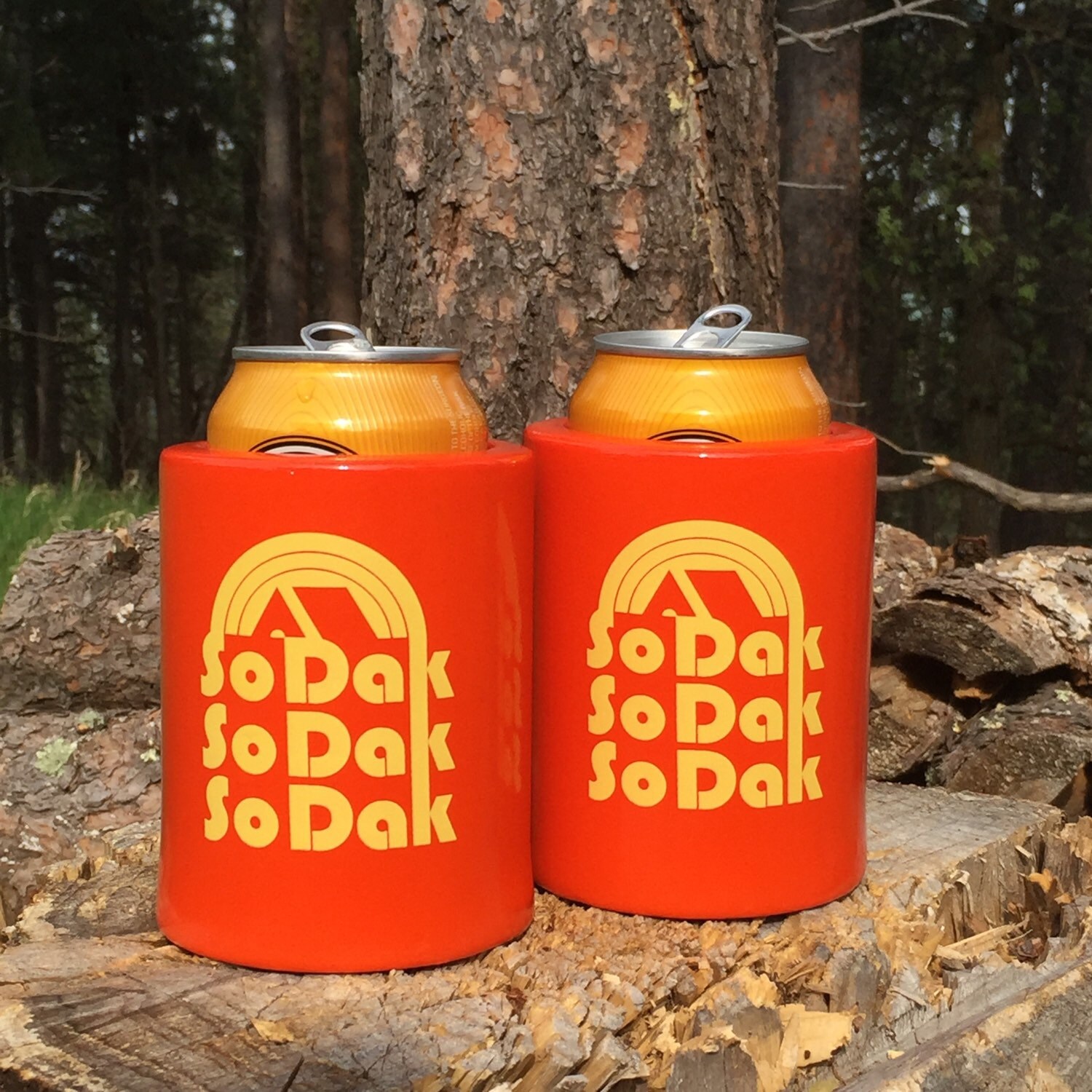 South Dakota Beer Can Coolers Vintage Camping by ohgeezdesign