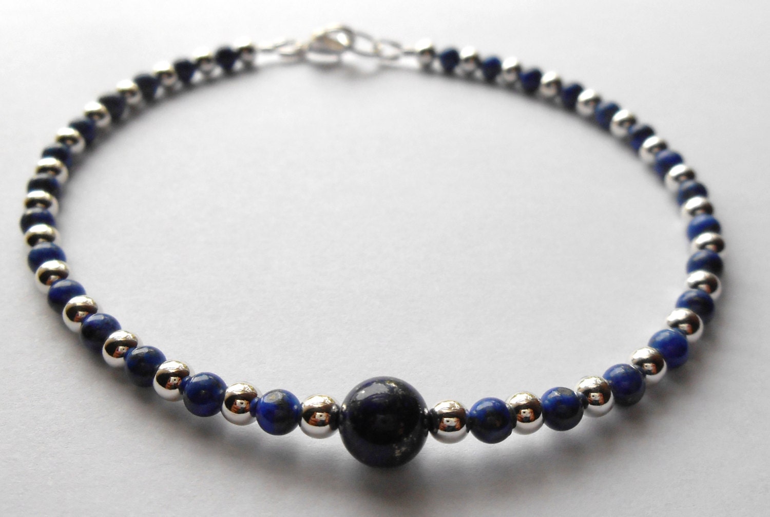 Anklet Blue Anklet Beaded Anklet Jewelry Blue Anklet Lapis
