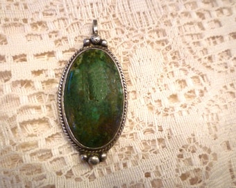 Turquoise and Silver Pendant