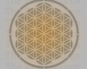 Flower Of Life Stencil, Sacred Geometry, Ancient Symbols, Mylar Stencil, Painting Stencil, pochoir, art supply stencil, hexagon, mandala