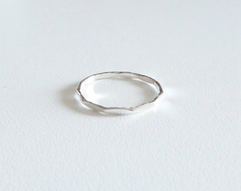 Sterling stacking ring, 1 mm sterling silver ring, silver ring band, 925 sterling silver ring