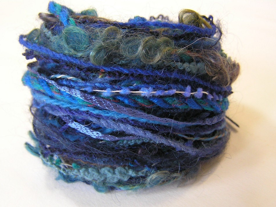 Yarn Variety Hank In A Selection Of Blue Yarns. By Jukodesigns