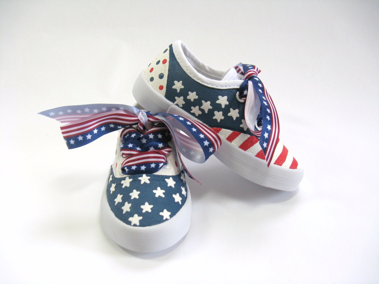 Patriotic Shoes 4th of July American Flag Sneakers Red