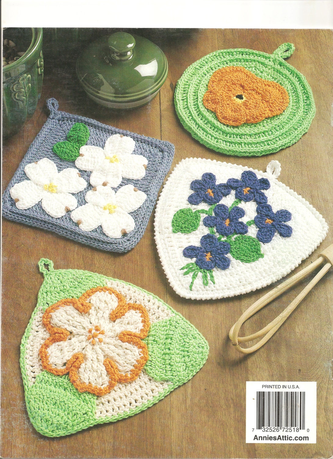 Crochet Flower Pot holders by theresasnook on Etsy