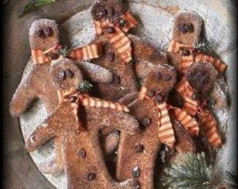 Primitive Grungy Gingerbread Boys ~ E-Pattern Delivery