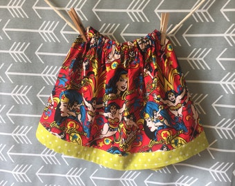 Girls Wonder Woman Skirt 2-3T