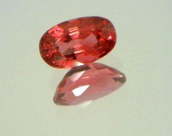 Red Rubellite Tourmaline Precision Faceted 7.3x4.3mm Oval VVS Clarity .75 carat
