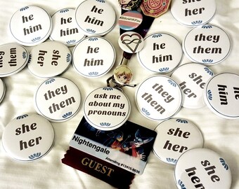 Pronoun Button Pins